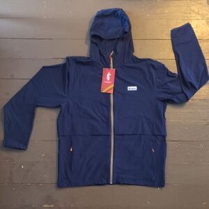 Cotopaxi Viento Travel  Jacket Men XL Full-Zip Hooded Active Maritime Blue NWT